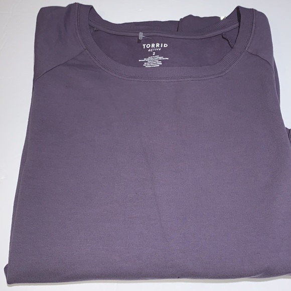 torrid Active Terry Tie Dye Purple Sweatshirt NWOT - Picture 7 of 11